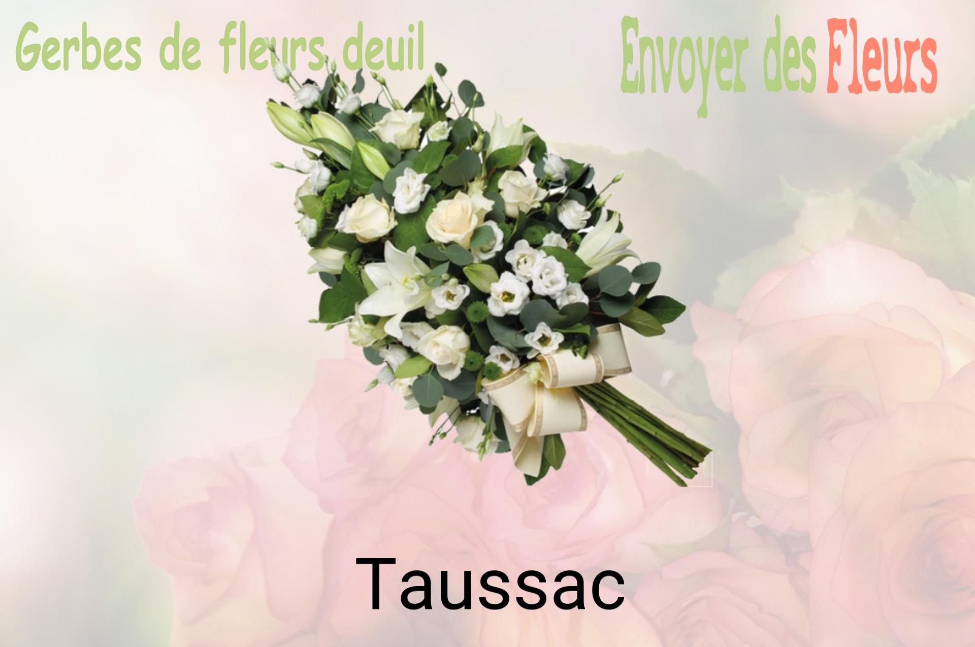 Gerbe de fleurs de deuil livrée à Taussac